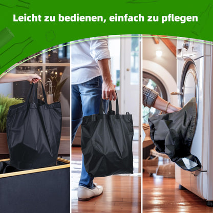 SYLANDO Pfandflaschen-Sammelbehälter 140 L mit Deckel, schwarz