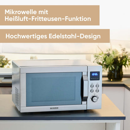 SEVERIN Crispy Wave 4-in-1 Mikrowelle – 25L Silber MW 7982