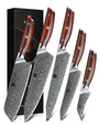 XINZUO Yi Serie Küchenmesser Set - 5tlg. VG10 Damast