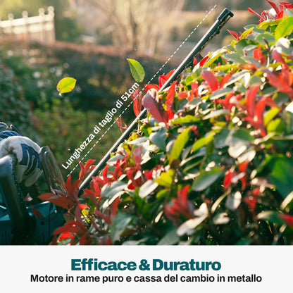 KIESBOHR CSL502 Akku-Heckenschere 51cm – Makita 18V komp., Ohne Akku