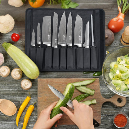 Dfito Profi Kochmesser Set Edelstahl 8-teilig Rolltasche