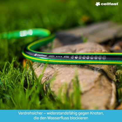 CELLFAST Gartenschlauch 5-lagig UV flexibel – 3/4 Zoll 50m Grün