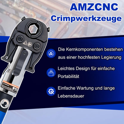 AMZCNC Profi Presszange HPZ hydraulisch - V-Kontur Set 12-28 mm