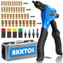 AKKTOL Nietmutternzange Set BT613 mit 100 Nietmuttern M3-M6 im Tragekoffer