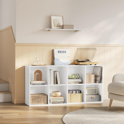 WOLTU Bücherregal 8 Fächer Standregal Würfelregal - Weiss