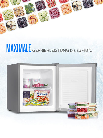 Heinrich's Mini Gefrierschrank 33L HGB 4088 IX, -18 °C, 40 dB