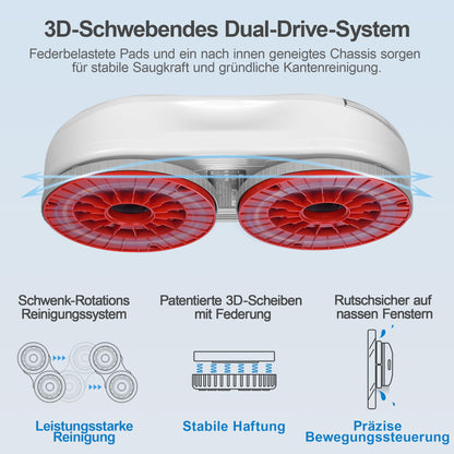 HUTT S55 Pro Fensterputzroboter mit 6500 Pa Saugkraft und SLAM 4.0