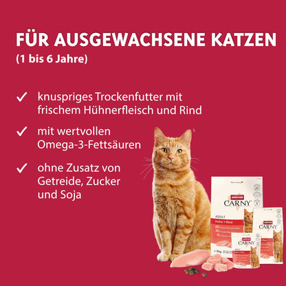 animonda Carny Adult Katzen Trockenfutter – Huhn & Rind 10kg