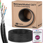 HB-DIGITAL CAT 7 S/FTP Erdverlegekabel AWG23 - 50m Schwarz. Schwarzes Rundkabel zur Gigabit-Datenübertragung in Erdverlegung.