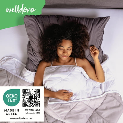 Welldora OPTICLIMA Allergiker Bettdecke 155x220 Winter Silbergrau