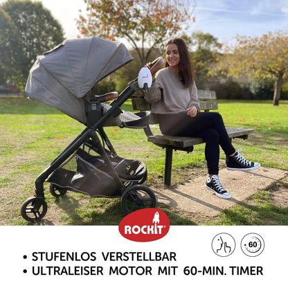 ROCKIT Kinderwagenschaukler Set RR-02x2, Einschlafhilfe mit USB-C