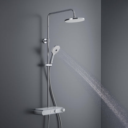 Duravit Duschsystem – Thermostat, wassersparend Chrom/Weiss