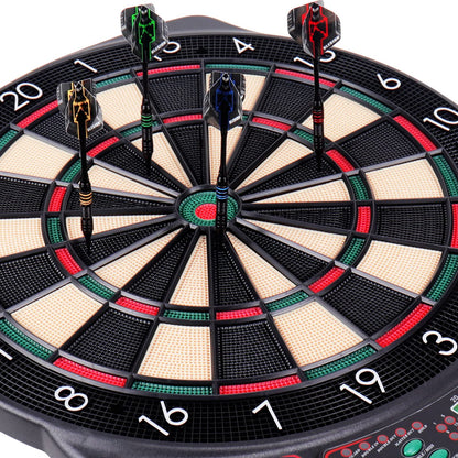 SwissDart Elektronische Dartscheibe E-Dartboard – Set 12 Pfeile