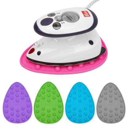 Prym Mini Dampfbügeleisen Set mit SEMPLIX Silikonablage, Pinky