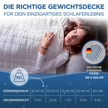 Samthus Gewichtsdecke Entspannungsdecke - 155x220cm 9kg