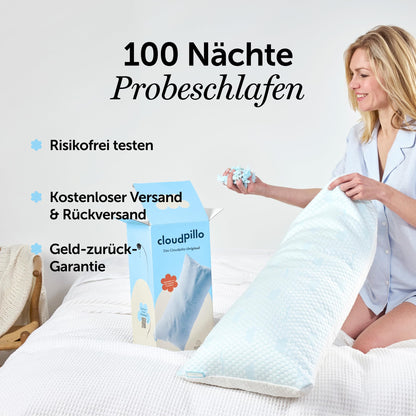 Cloudpillo Ergonomisches Memory-Foam Schlafkissen – 40x80 cm