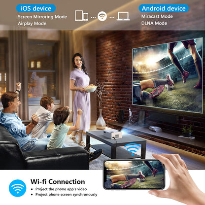 Tragbarer WiFi DVD Beamer S3 Full HD Bluetooth Heimkino Projektor