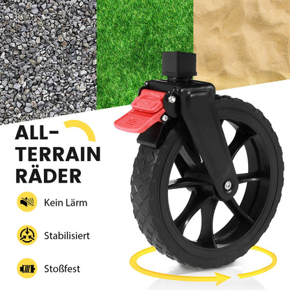 Sekey XXL Bollerwagen Faltbar Geländetauglich – 3011 Schwarz/Grau