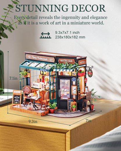 Rolife Tipsy Restaurant DIY Miniaturhaus Bausatz aus Holz