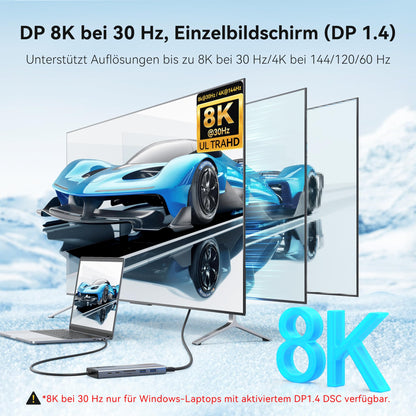 USB C Dockingstation 15-in-1 – Triple 4K Display & 100W PD