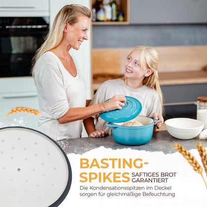 KITAPO Emaille Gusseisen Topf Brotbacken & Braten – 24cm