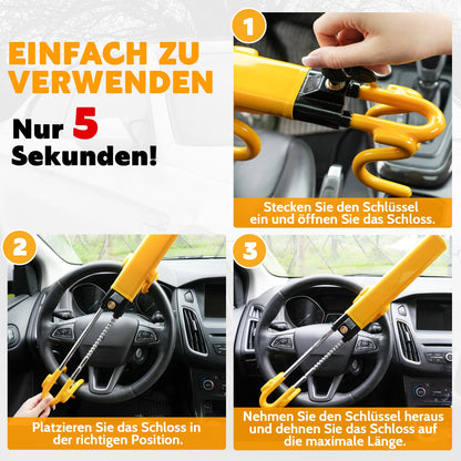 Tevlaphee Lenkradkralle Lenkradschloss für Auto und SUV, gelb