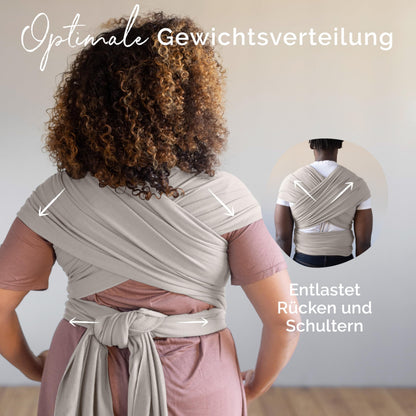 Boba Babytragetuch aus Baumwollfrottee, ab Geburt bis 15 kg, Beige