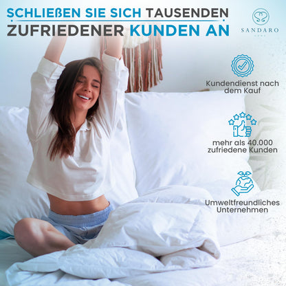 Gänsedaunen Extra Warm Daunendecke – 135x200cm 1600g