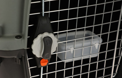 KERBL Transportbox Eco 70cm für Hunde – Graugrün/Schwarz 80562