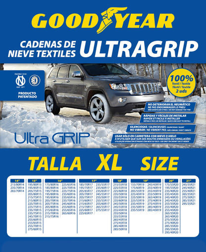 Goodyear Ultra GRIP Textil Schneeketten - Grösse XL 2er Set Weiss
