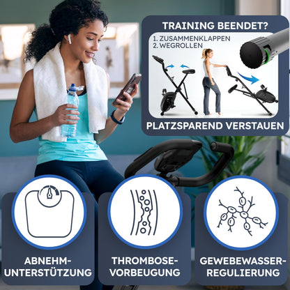 HELDENWERK Heimtrainer klappbar FlexiFoam Ergometer 150kg