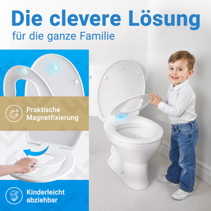 LOBENSWERK Toilettendeckel mit Kindersitz Oval Antibakteriell