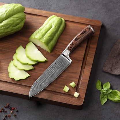 Wakoli EDIB Damastmesser-Set 6-teilig Kochmesser