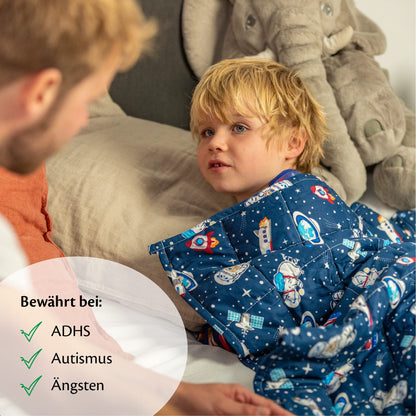 Ella Gewichtsdecke Kinder 3,2 kg 100x150 cm - Space