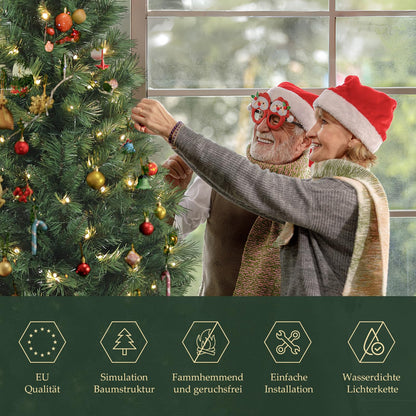 SALCAR Künstlicher Weihnachtsbaum 2.1m Nordmanntanne LED