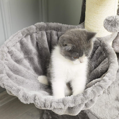 MSmask Kratzbaum XXL Katzenbaum - mit Sisalsäulen & 2 Plattformen