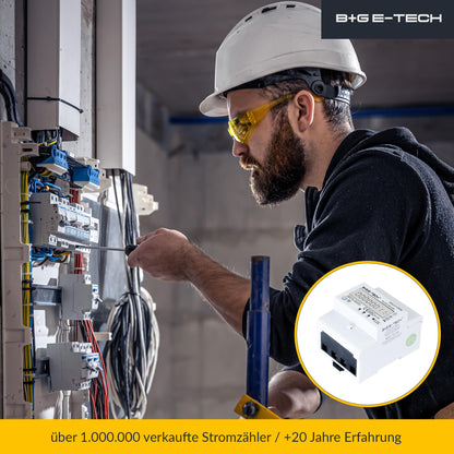 B+G E-Tech Drehstromzähler FLDS100-DR für Hutschiene, 100A, S0, LCD