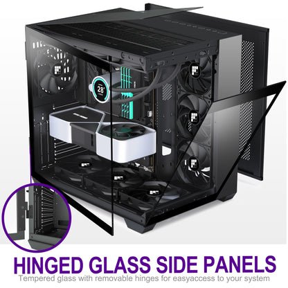 FOIFKIN F300 Gaming PC Gehäuse – Schwarz, ohne RGB Lüfter
