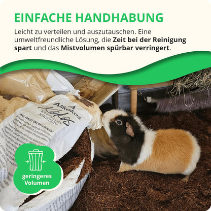 Allkokos Einstreu aus 100 % Kokosfasern für Kleintiere, 3x40 Liter