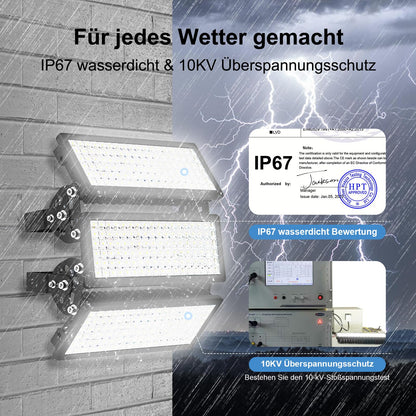 HOPEDAMAI 300W LED Aussenstrahler Kaltweiss 6500K IP67