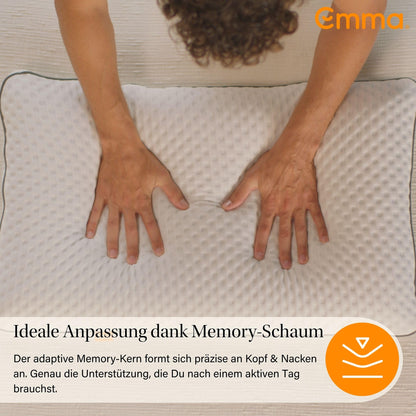 Emma Premium Stützkissen 80x40 – Ergonomisches Nackenkissen
