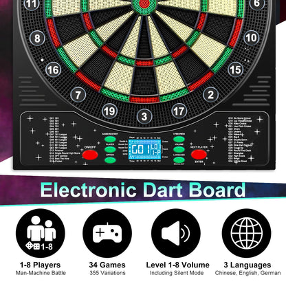 Mejasg Elektronische Dartscheibe – Deutsche Stimme, LCD