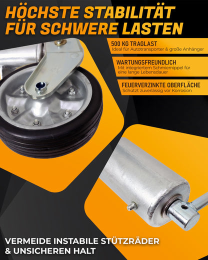 The Drive Anhänger Stützrad – Vollautomatik 500KG Ø 60mm