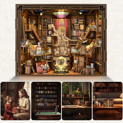 MiniCity Book Nook Kit Beyond Library Max, 3D-Holzpuzzle mit LED