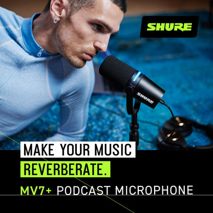 Shure MV7+ Podcast & Streaming Mikrofon USB/XLR - Schwarz