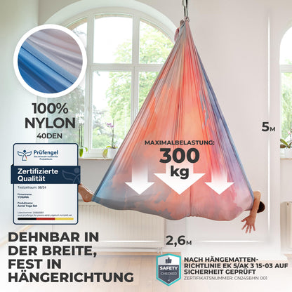 Yosana Hängematte Komplettset Nylon 5m x 2.6m - Bunte Wolken