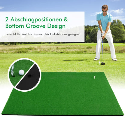 COSTWAY Golf Abschlagmatte 150x100cm inkl. Tees – Indoor/Outdoor