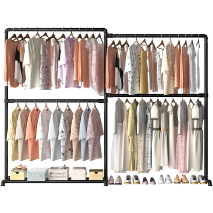 LOEFME Schwerlast Kleiderständer – Klappbar & Freistehend