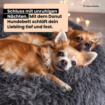 Wahre Tierliebe Hundebett Donut XL 120cm - Dunkelgrau