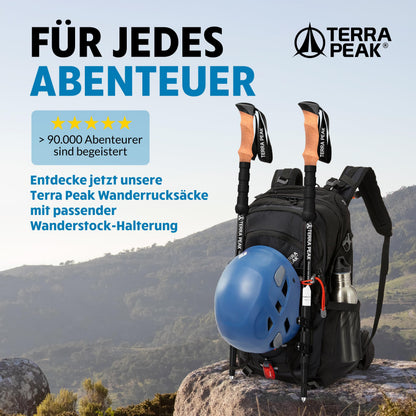 Terra Peak Wanderstöcke Teleskop Aluminium verstellbar mit Korkgriff